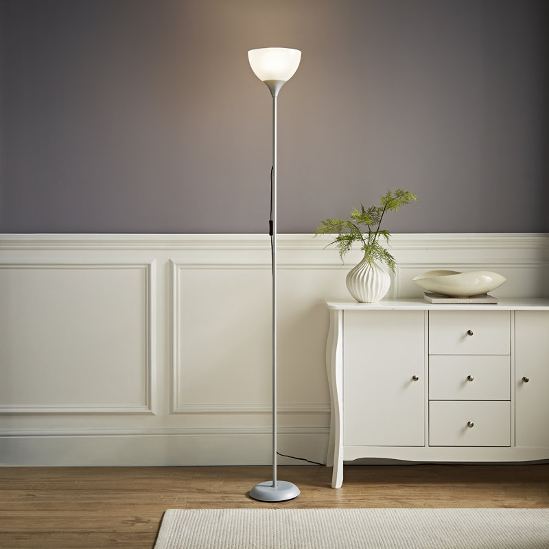 Aysel 180cm Torchiere Floor Lamp, Yes, Silver