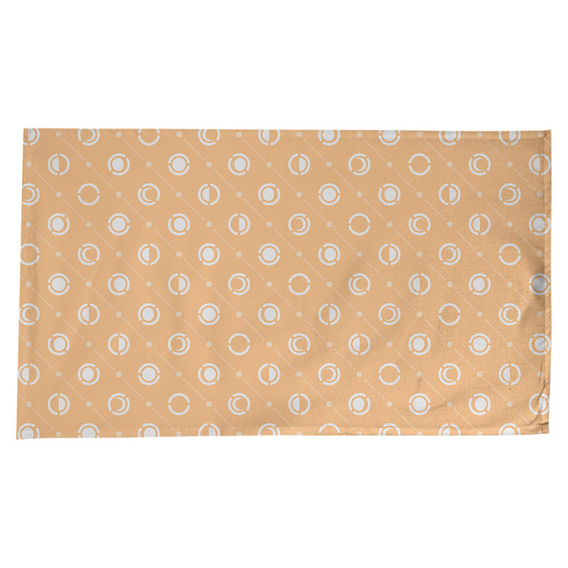 Classic Moon Phases Tablecloth, Orange/White/Beige