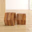 Aldous Solid Wood Floor Shelf Nesting Tables