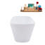 1501.1mm x 718.8mm Freestanding Soaking Acrylic Bathtub