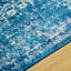 Tapis oriental bleu / blanc lavable à la machine-890166448