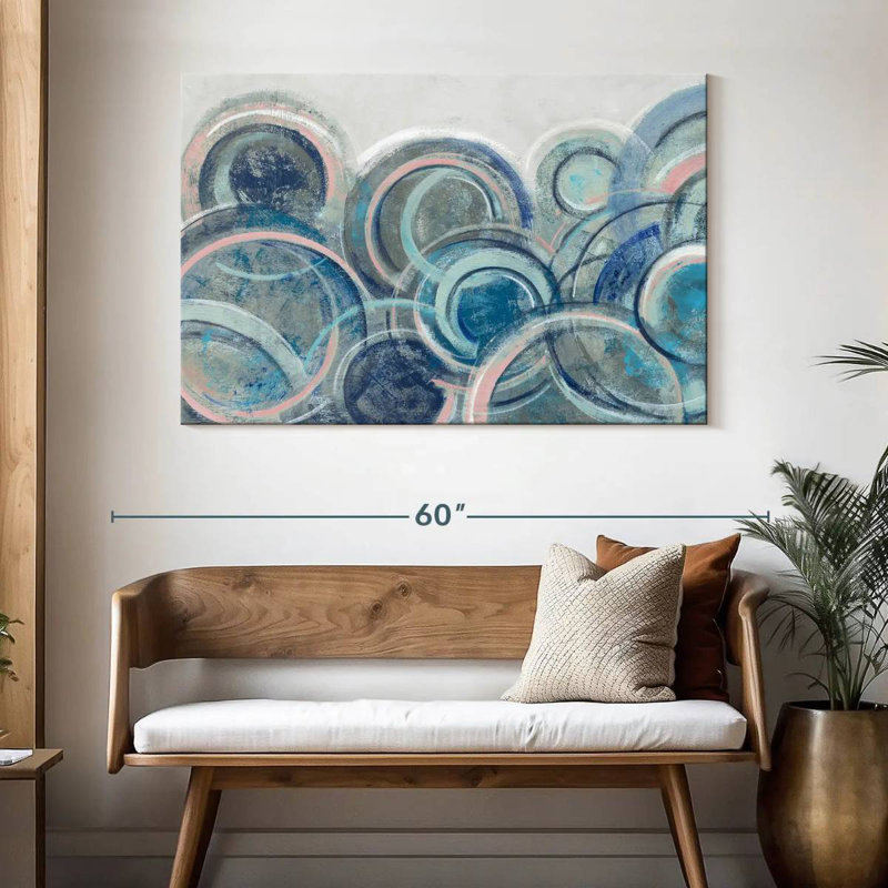 Avery Variation Blue Grey Pink, 32" H x 48" W