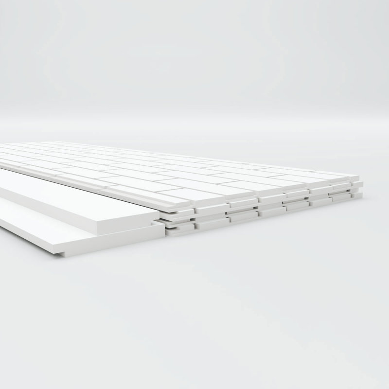Ensemble de lambris en PVC Subway Brick, H 40 po x l 94,5 po x P 0,625 po