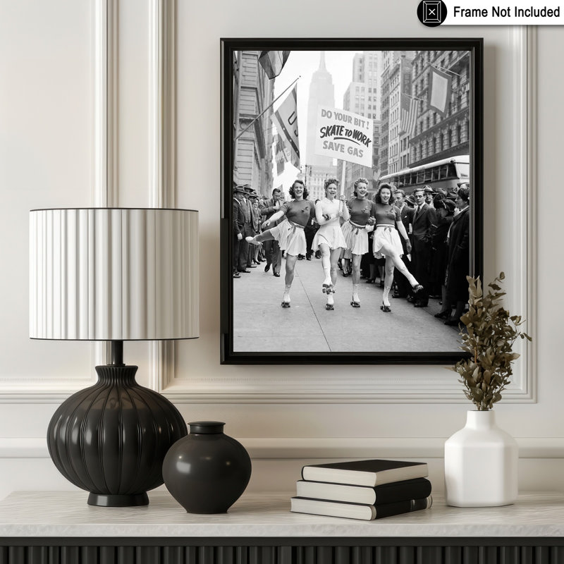 Skate To Work Save Gas, Unframed, Poster, 16"H x 20"W