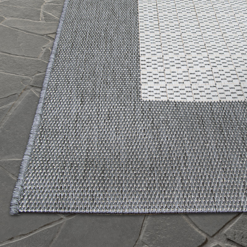 Fierce Campo Gray-Beige Indoor/Outdoor Area Rug, Rectangle 6'2" x 9'2"