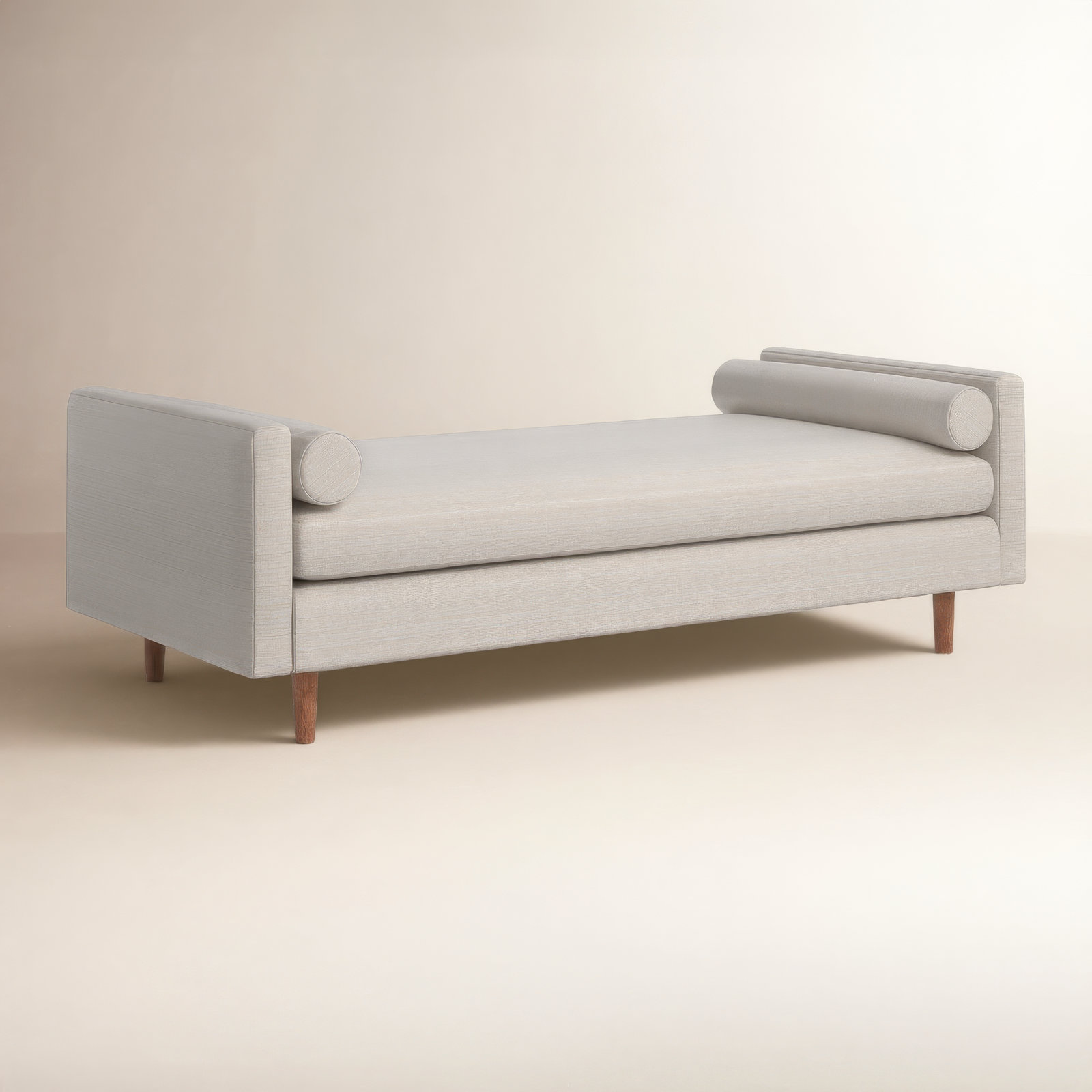 Laguna Upholstered Daybed - Twin, Cream Performance Basketweave