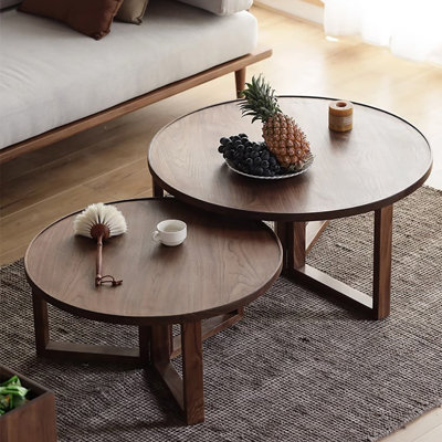 Petite combinaison de table de bout ronde
