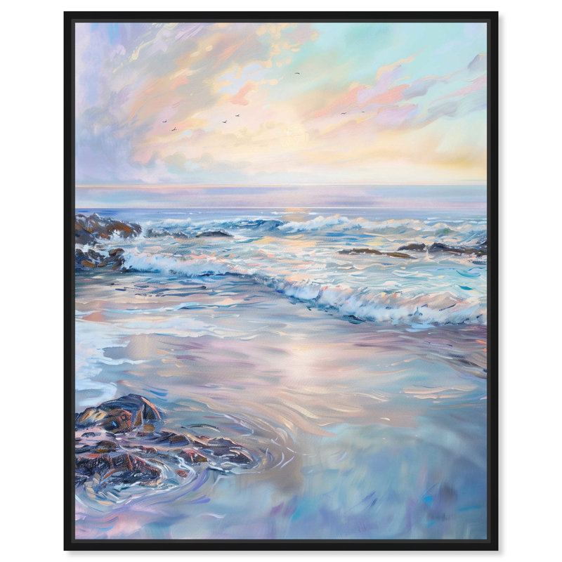 Rivage de rêve, Cadre noir, H 37 po x l 31 po