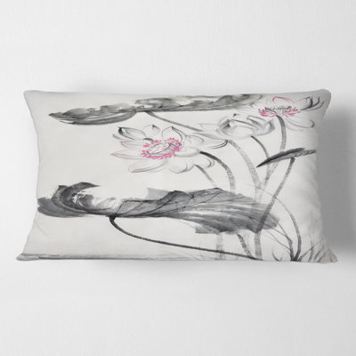 Housse et insert de coussin rectangulaire Lotus Flowers
