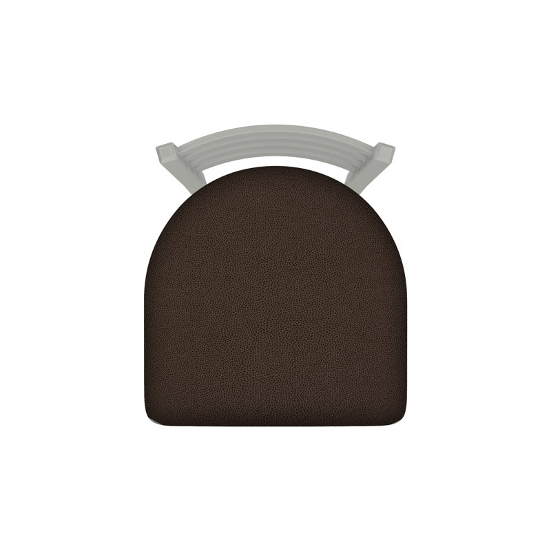 400 Jackie Chair, Vinyl-Rein Coffee, Anodized Nickel