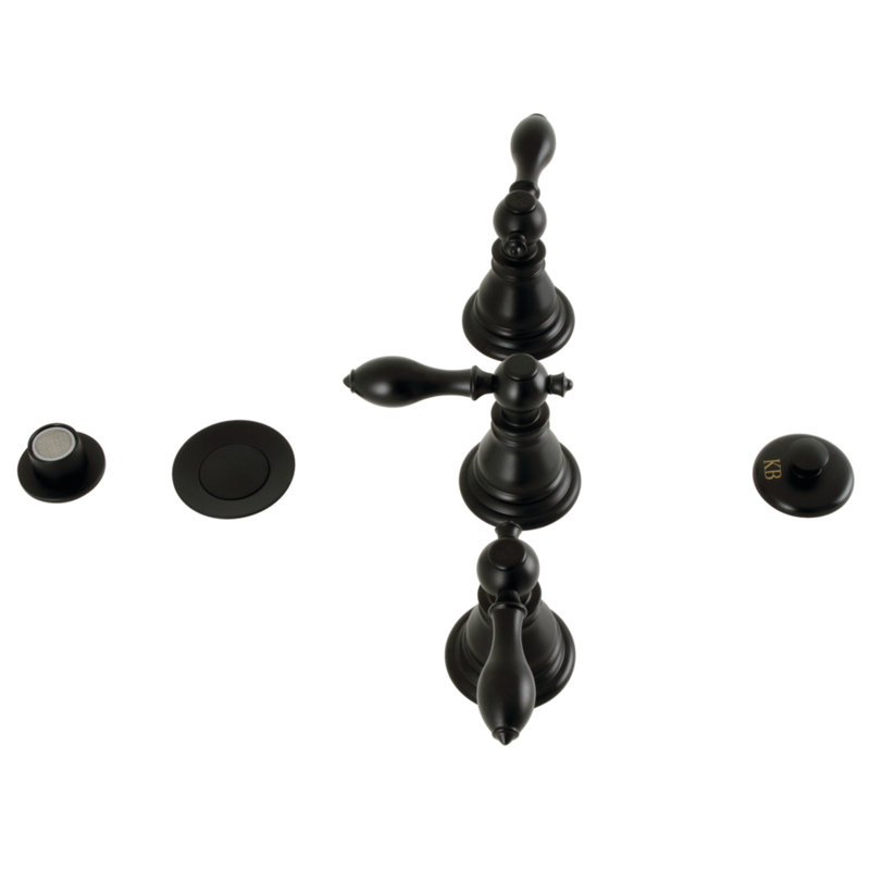 Robinet de bidet espacé vertical, Noir mat