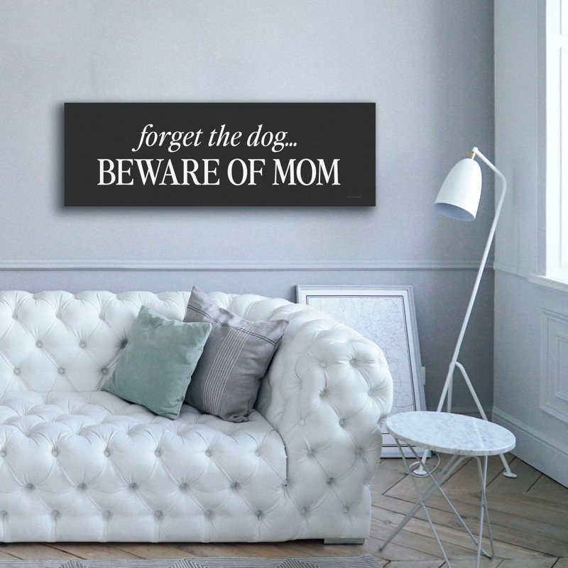  Art mural en toile «Beware Of Mom» par 60 po x 20 po