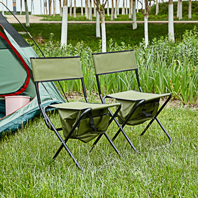 Ensemble de 2 chaises pliantes pour l'extérieur