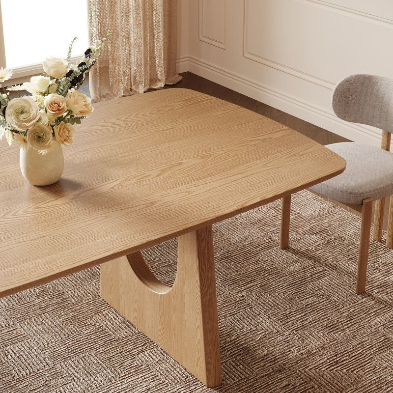 Siège de table à manger en chêne massif de 78,7 po x 39,4 po Joceline, Chêne