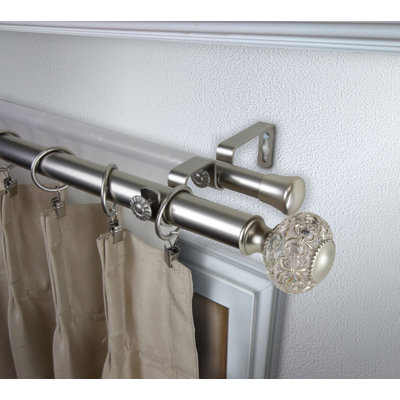Matias Steel Adjustable Double Curtain Rod