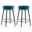 Tabourets de bar modernes en métal et en velours de 15,4 po de largeur avec repose-pieds dorés Seattle-1537499572-1552937874