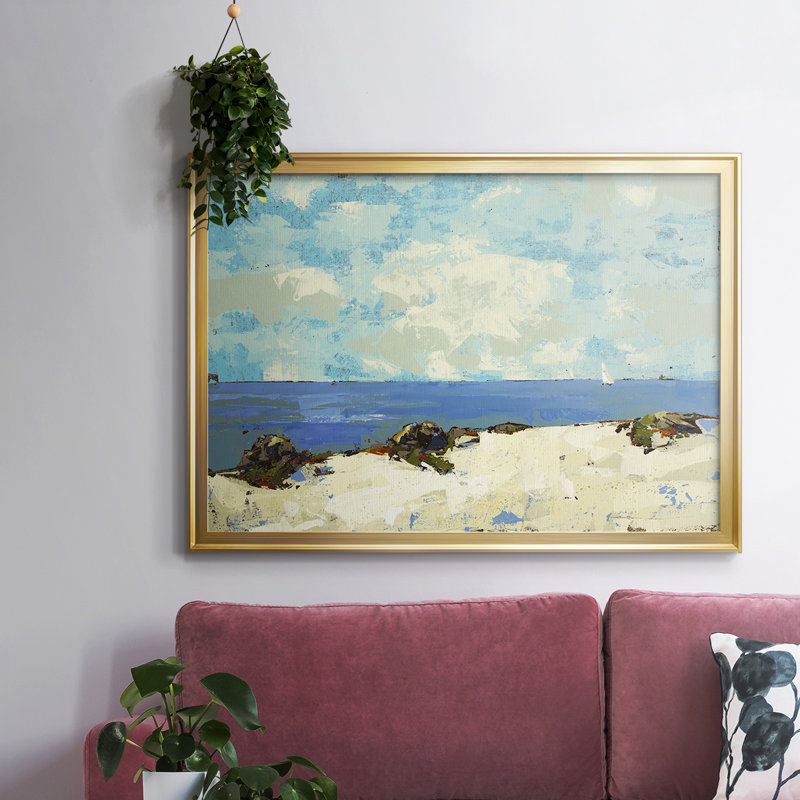 Windstone I, reproduction d'art sur toile, H 26 po x l 38 po x P 1,5 po, Or