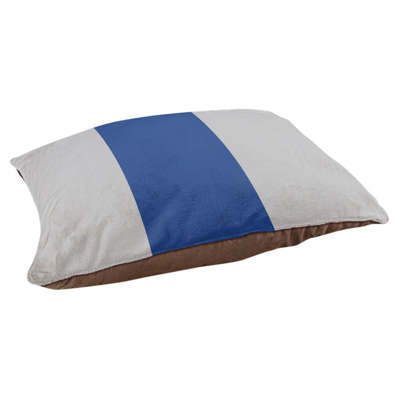 Coussin Detroit, Moyen (l 28 po x P 18 po x H 9,5 po), Gris / bleu royal / gris