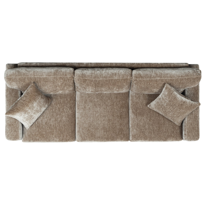 Vasquez Chenille 3 Seat Sofa, Brown