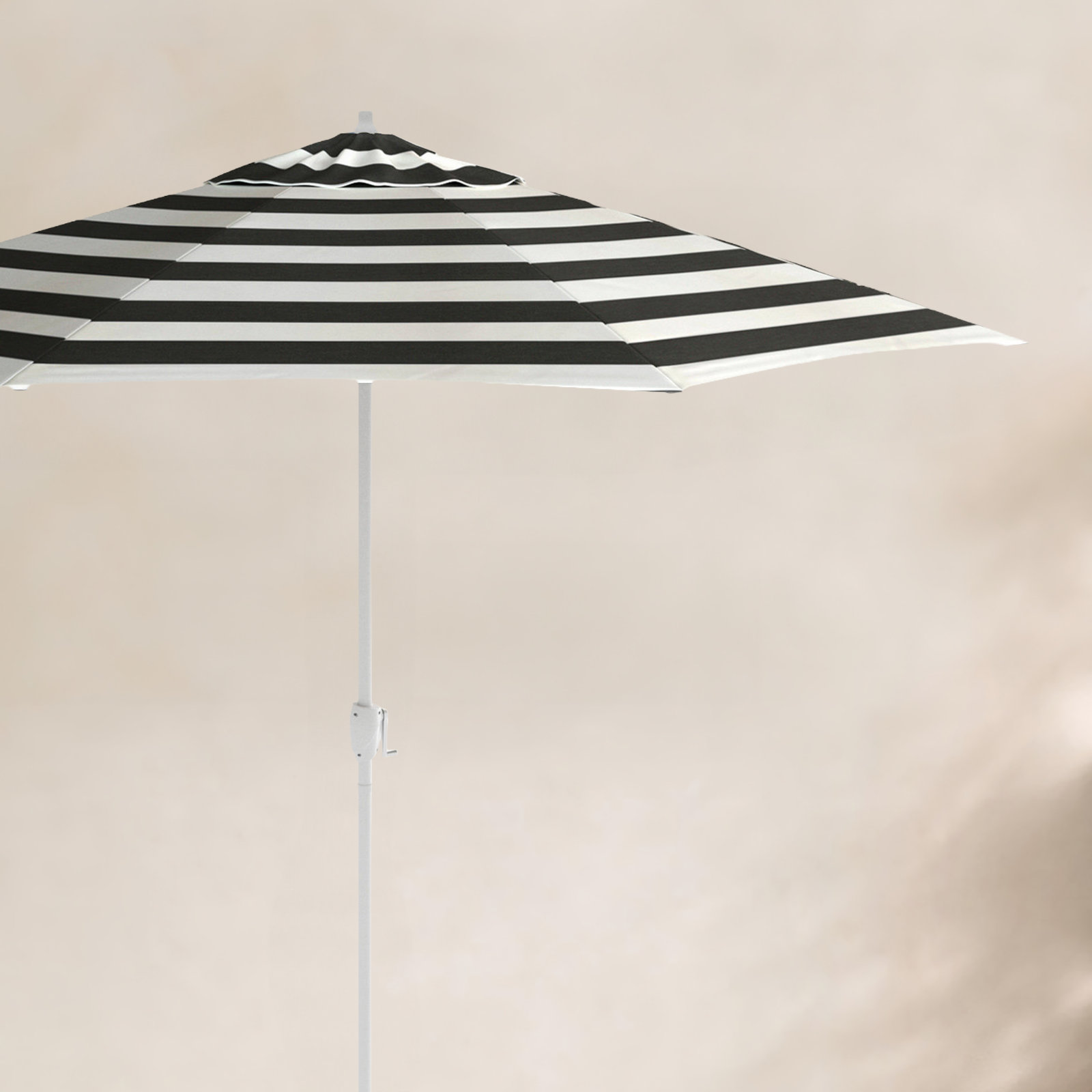 Kenne Sunbrella® Umbrella, 108" W x 108" D, Cabana Classic Black Stripe Sunbrella®