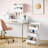 RiverRidge Kids Catch-All Wall Bookshelf with 2 Toy Storage Cubbies and 3 Wooden Hooks for Playroom, Nursery, and Reading Nook - White