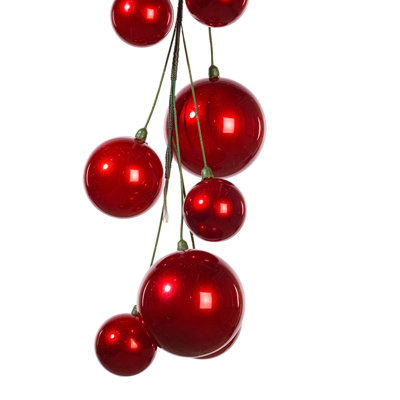  10' Red Ball Branch Garland.