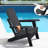 All-Weather High-Density Polyethylene (HDPE) Foldable Adirondack Chair With Table, Two-Piece Set-235096010