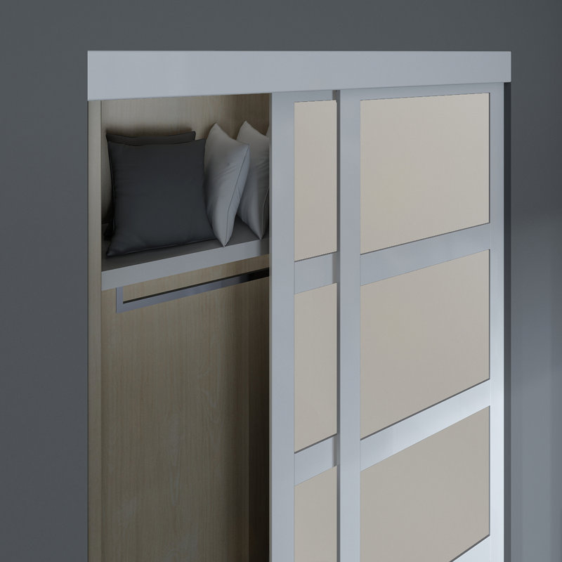 Portes à panneaux et portes coulissantes en bois et pvc/vinyl Indoor Studio, l 60 po x H 80,5 po, Blanc