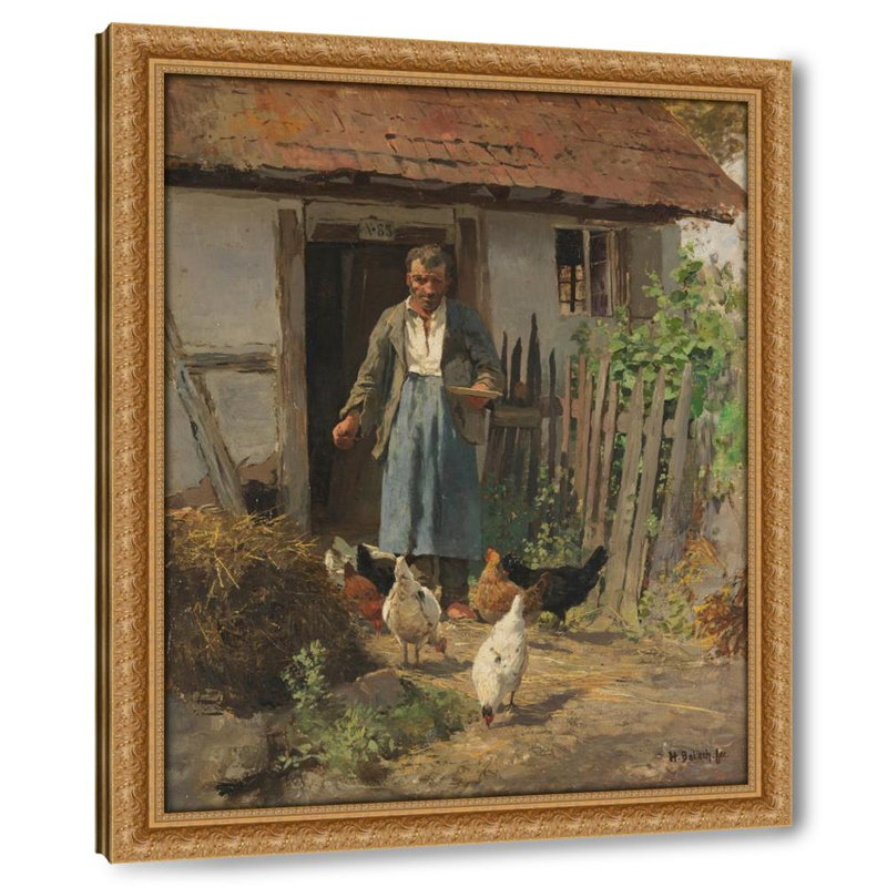 Die Futtertung der Hühner (ca. 1880), H 32 po x l 26 po x P 1,5 po