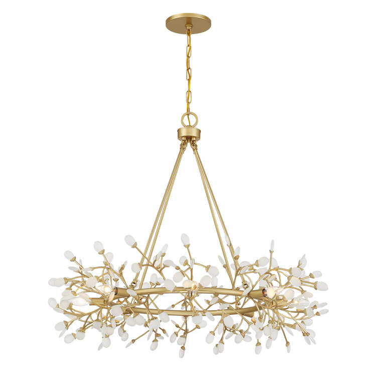 Once 8-Light Chandelier in Spun Gold by Breegan Jane