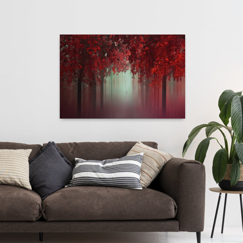 Vibrant Autumn Forest Walk Dreamy, H 32 po x l 48 po