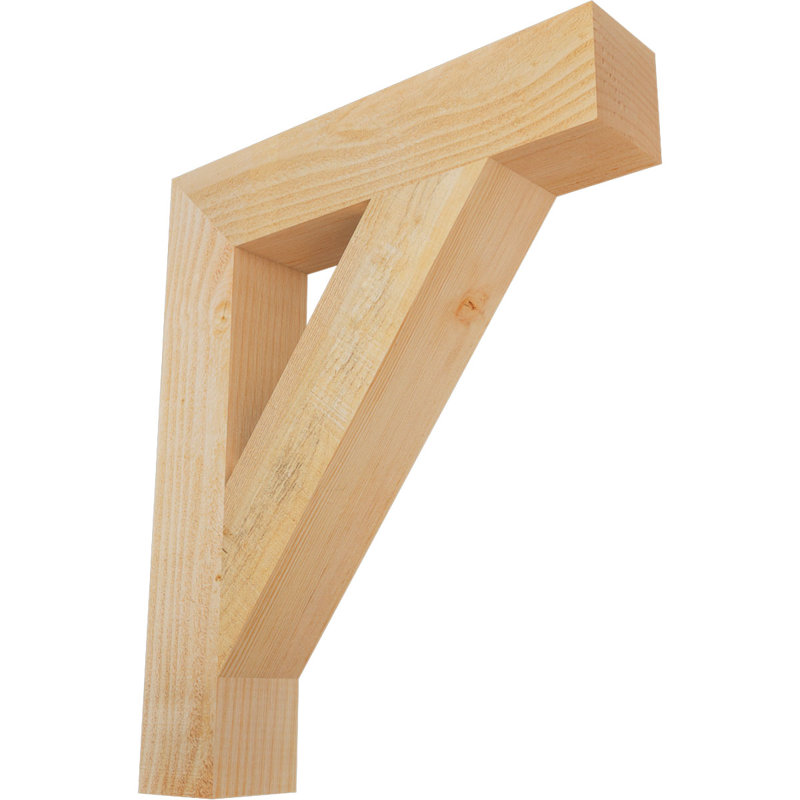 Traditional Block Bracket, 24" H x 4" W x 20" D, Douglas Fir (Rough Sawn)