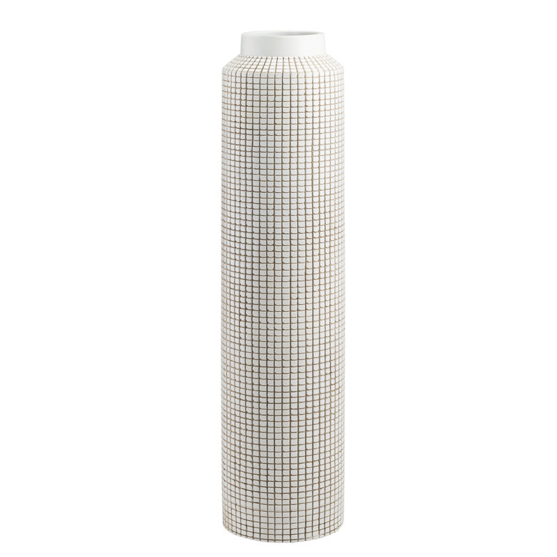 Ladainian Textured Floor Vase, 25'' H x 6.25'' W x 6.25'' D