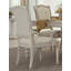 Chaise avec accoudoirs rembourrée Daniella - crème