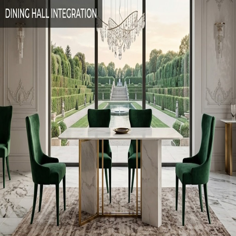 Greek White Marble Dining Table