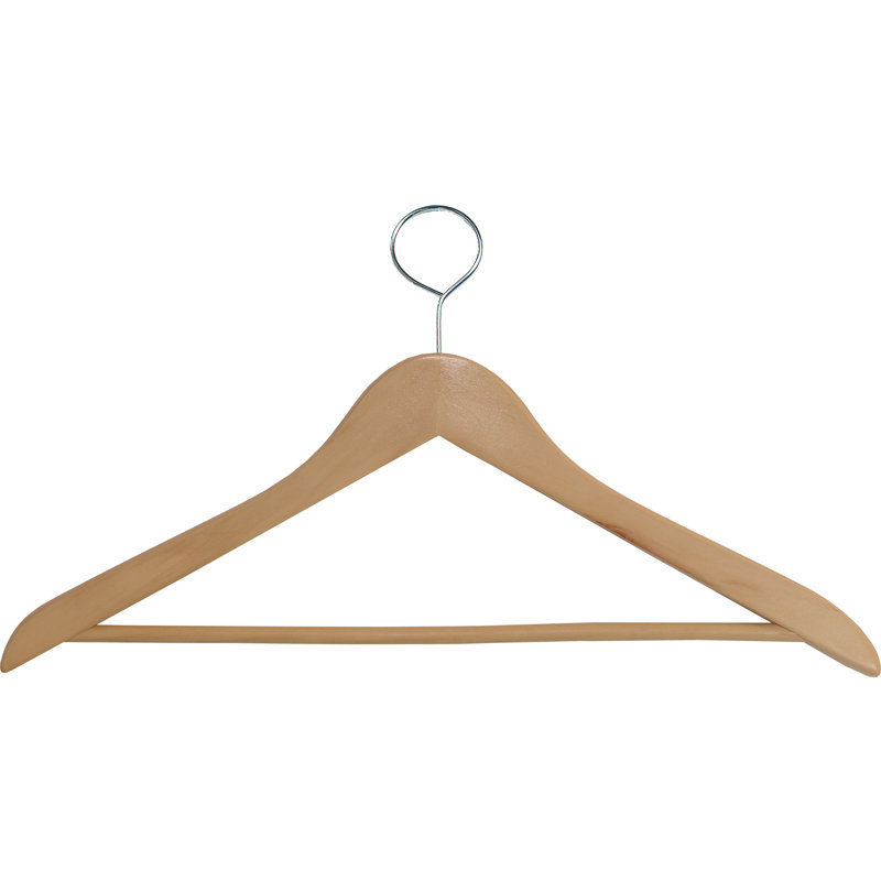 Cintres de sécurité en bois à boucle fermée pour les hôtels et l'hôtellerie, Cerisier, 100