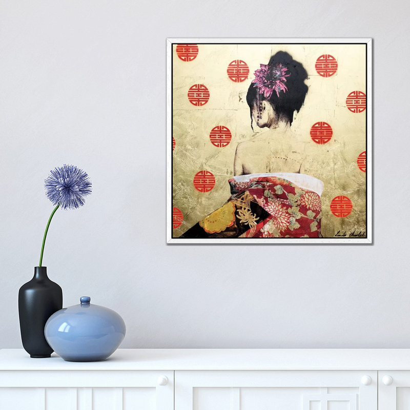 Secret Wish 1 Piece Painting on Canvas, 45.72cm H x 45.72cm W x 3.81cm D, White Floater Framed