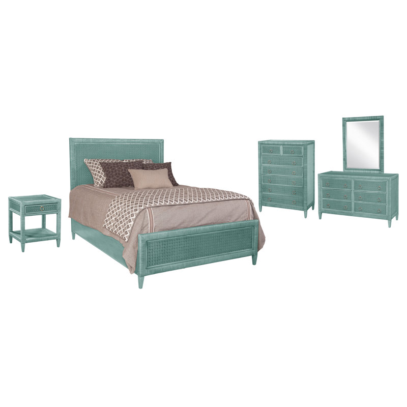 Naples Platform 3 Piece Bedroom Set, Java, 3 Pcs. Bed, Nightstand, Dresser, Queen