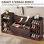 Banc de rangement à chaussures en forme de U de 160 cm avec armoire-868430605