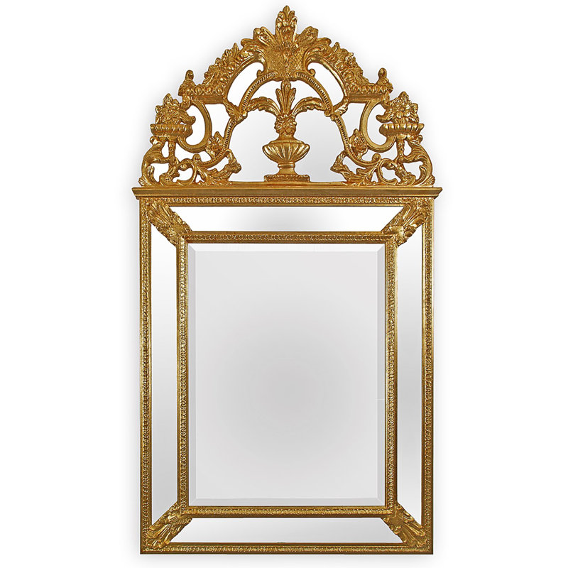 Le Rochambeau Flat Beveled Wall Mirror, 58" x 32"