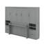 Grand lit escamotable mural avec placard, tiroirs et tablettes-1568608715