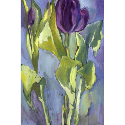 Violet Spring Flowers II by Erin McGee Ferrell - Wrapped Canvas Painting