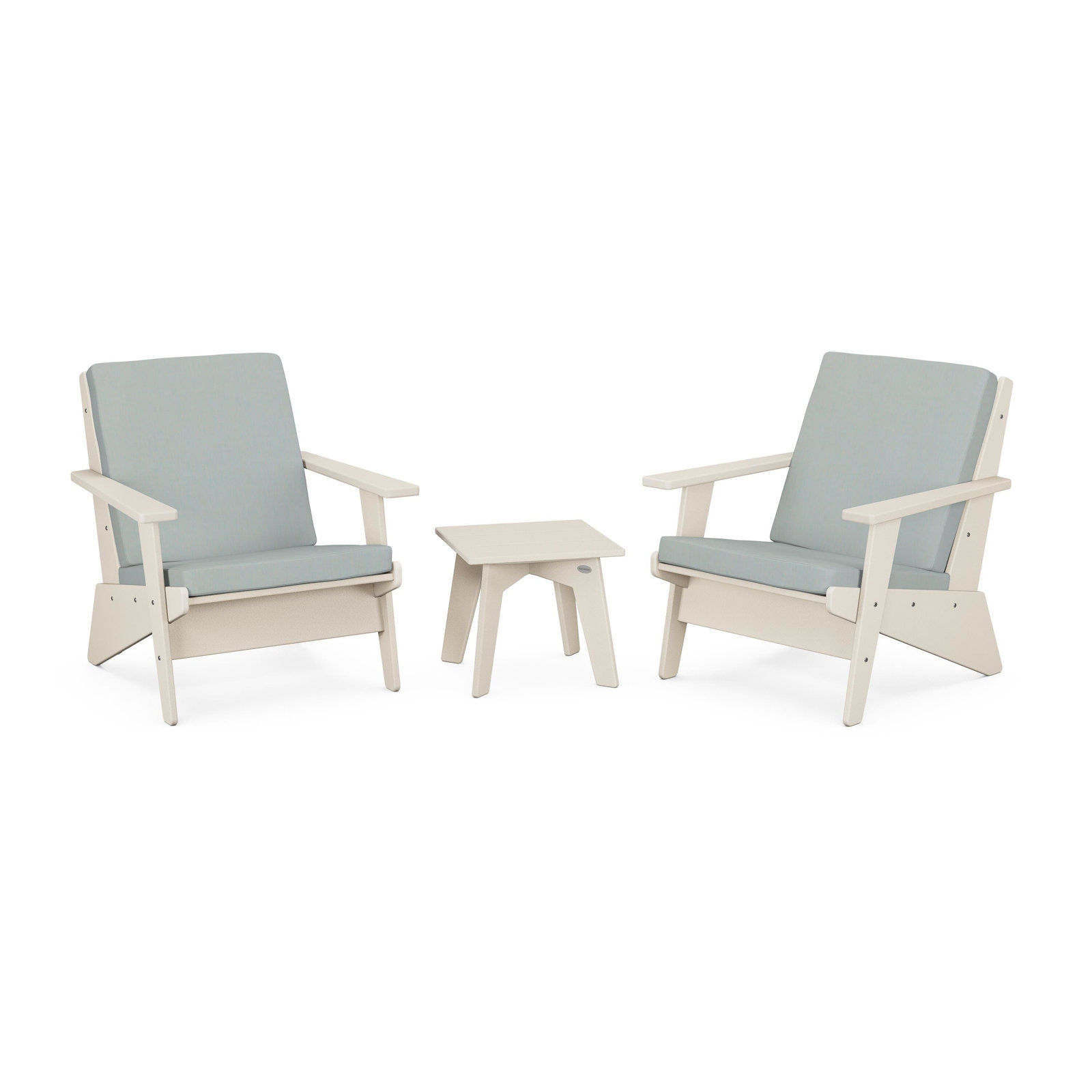 POLYWOOD® Riviera 2-Person Patio Seating Group, Sand, Spa