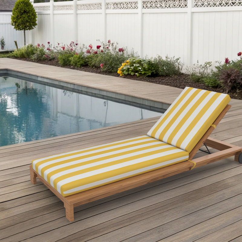 Coussin de chaise longue d'extérieur Amala Sunbrella® - Coussin de remplacement pour patio, L 24,5 x P 76,5