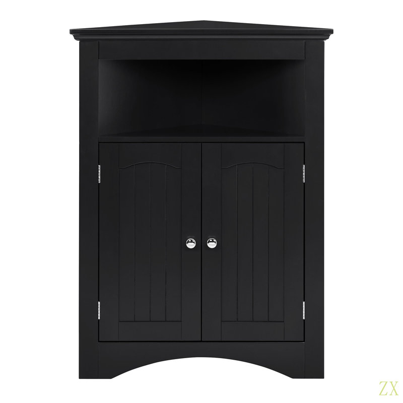 Sideboard Cabinet,Corner Cabinet,Bathroom Floor Corner Cabinet With Doors And Shelves, Kitchen, Living Room,Free Standing Storage Cabinet For Bathroom