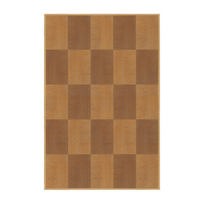 Tapis de zone brun à motif
