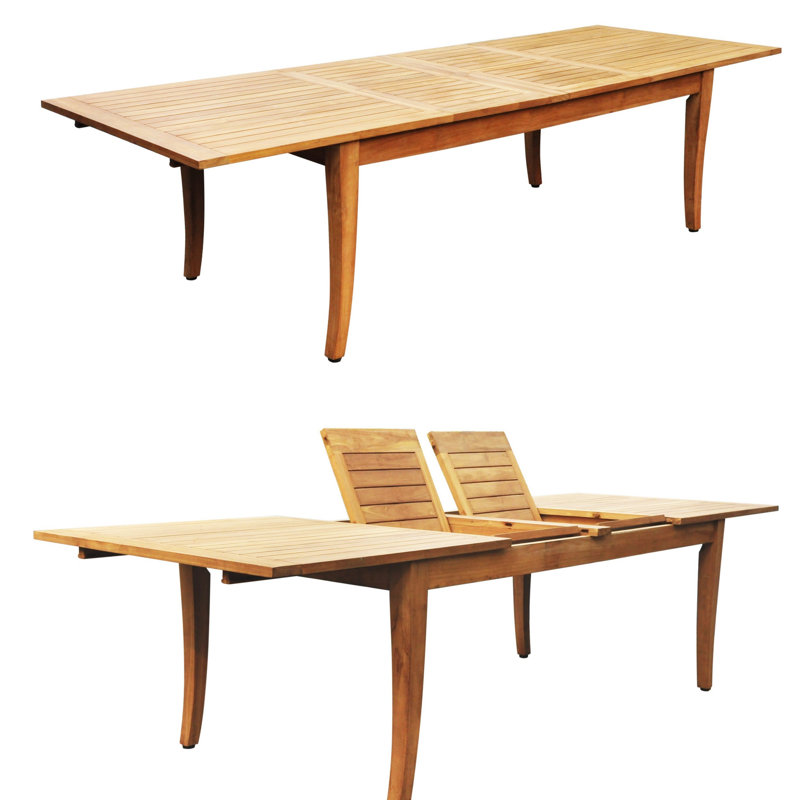 Ensemble repas 11 pièces teck luxueux Hangah, 12