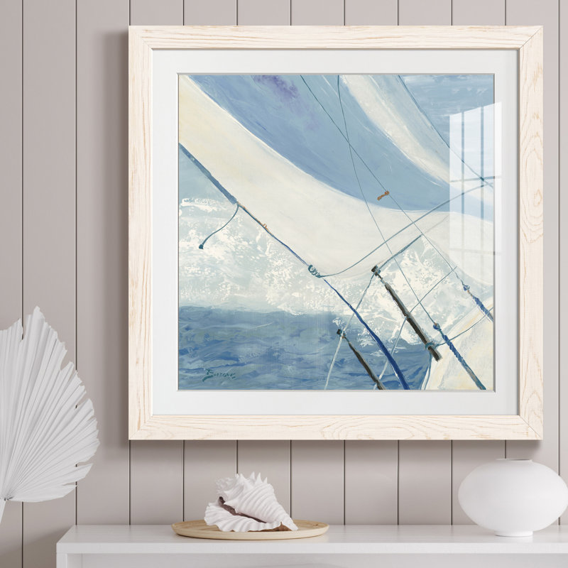Bow Bow - Reproduction d'art sur papier encadré, H 35,5 po x l 35,5 po x P 1,5 po, Cadre blanc