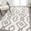Tapis blanc / gris à poils longs Kips Bay-1136719212