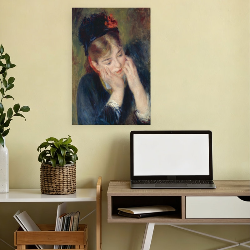 Reflexion 1877, impression d'art classique classique printanier au printemps, 18" H x 12" W